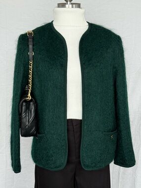 VINTAGE made in Scotland Wool / Mohair Boxy Blazer Jacket Pea Coat